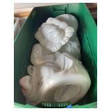 Blow Mold White Plastic Figure Yard Decoration