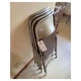 Set of Four Metal Folding Chairs
