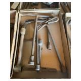 Assorted Metal Socket Wrenches and T-Handle Tools