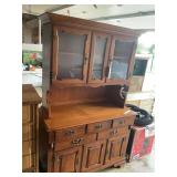 Tell City Chair Co Young Republic Solid Hard Rock Maple China Cabinet and Buffet