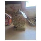 Green Ceramic Figural Mill Cannister with Lid
