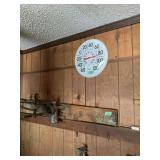 Springfield Wall Thermometer and Enterprise Tinned Meat Grinder