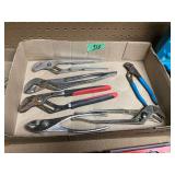 Assorted Tongue and Groove Pliers Lot of 5