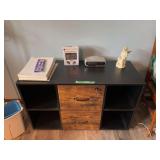 Cabinet Lot with Electronics, Decor, and Supplies