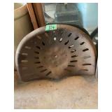 Cast Iron Tractor Implement Seat with Perforated Design
