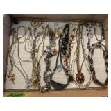 Assorted Costume Necklace Lot with Various Styles and Materials