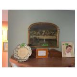 Framed The Last Supper Print, Friendship Plate, Framed Scripture Art, and Child Portrait