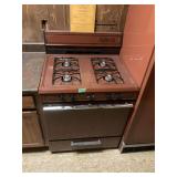 Magic Chef Brown Gas Range Stove with Oven and Manual Packet