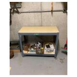 Industrial Steel Frame Storage Shelving Unit with Wood Composite Decking