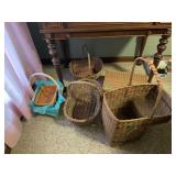 Assorted Woven Baskets Collection, Lot of 6