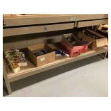 Shelf Lot with Assorted Hardware, Electronics, and Household Items