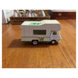 Metal Winnebago Motorhome Toy Vehicle with White and Green Finish