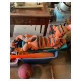 Large Tigger Plush Toy and Assorted Sports Equipment Lot