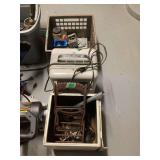 Lot of Shop Equipment including Space Heater, Electrical Supplies, and Hardware