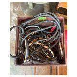 Jumper Cables in Plastic Crate