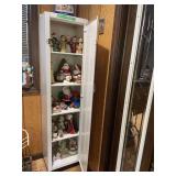 Cabinet Lot of Assorted Christmas Figurines and Holiday Decor