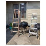 Weber Kettle Grill and Two Ladders Lot
