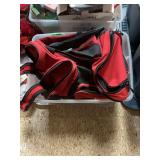 Red and Black Multicompartment Duffel Bag
