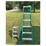Keller 6-Foot Fiberglass Step Ladder and Aluminum Step Stool