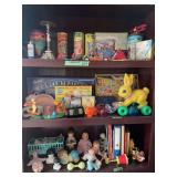 Assorted Collectible Toys, Puzzles, Books, and Dolls Grouping