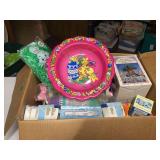 Assorted Easter Holiday Decor and Figurine Lot with Bunny House Set