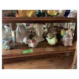 Assorted Ceramic Planters and Vases Including Head Vase and Animal Figures