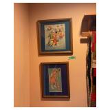 Framed Children Prints and Doll with Copper Kettle Collection