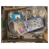 Assorted Metal Craft Charms and Pewter Tray Lot