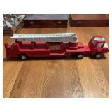 Tonka Pressed Steel Fire Truck with Ladder Trailer