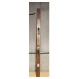 Wooden Carpentry Spirit Level with Brass Binding and Multiple Vials