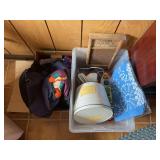 Mixed Lot of Household Items, Toys, Totes, and Washboard
