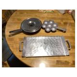 Assorted Metal Kitchenware Lot Including Buellton Handwrought Tray