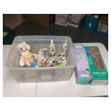 Easter Decor and Collectibles Lot Including Trees and Figurines