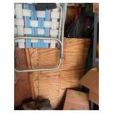 Folding Webbed Lawn Chair with Metal Frame