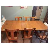 Oak Dining Table with Matching Chairs Set