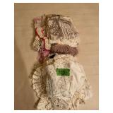 Assorted Lace, Doilies, and Fabric Trimmings Lot