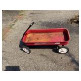 Radio Flyer Model 90 Red Wagon with Black Handle and White Wheels