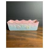 Hull USA Pottery Planter Vase Model 508-10.5 Pink and Blue Floral