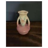 Roseville Pottery Baneda Double Handled Vase with Floral Motif