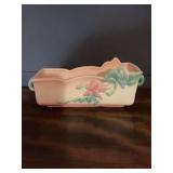 Hull USA Pottery Pink and Green Floral Planter