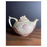 Hull Art USA Magnolia Glossy Pottery Teapot with Lid Pattern 23-6.5