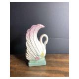 Hull Pottery USA Swan Vase Model 118 Pastel Glaze Floral Accent