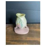 Ceramic Floral Vase with Pastel Glaze and Raised Flower Motifs