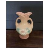 Ceramic Double-Handled Floral Vase with Relief Design