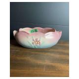 Hull USA Pottery Art Pottery Planter Pink and Blue 412-7