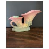Hull Pottery Magnolia Double Vase Planter Pink and Blue Gloss Finish