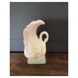 Hull USA Ceramic Swan Vase Planter with Floral Accents