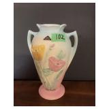 Hull Pottery USA Art Pottery Vase with Raised Floral Motif