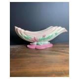 Hull Pottery Wild Flower Pink and Green Console Bowl, Model W-20