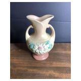 Hull Art Pottery Water Lily Vase Double Handled Pastel Matte Finish